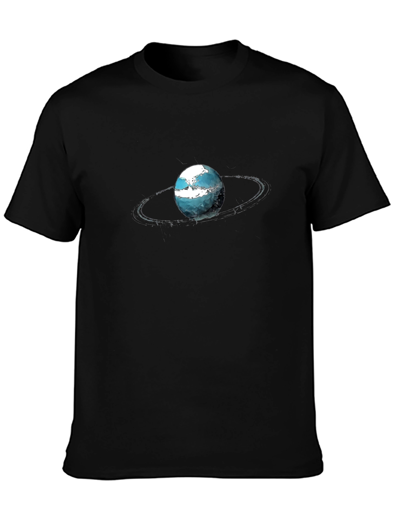 Black Planet Graphic Black T-Shirt view 3