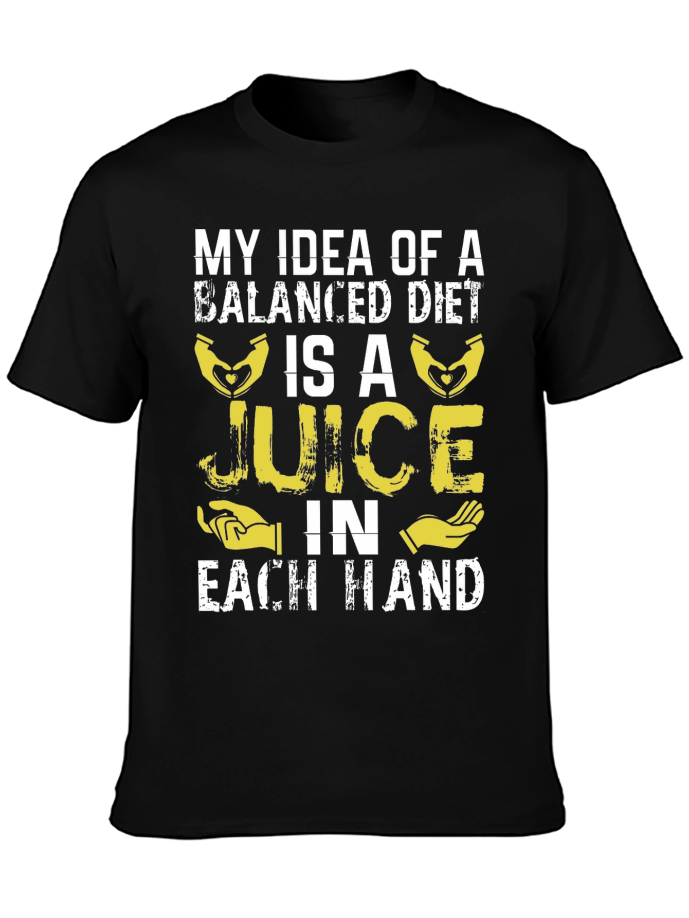 Black Balanced Diet Juice T-Shirt view 3