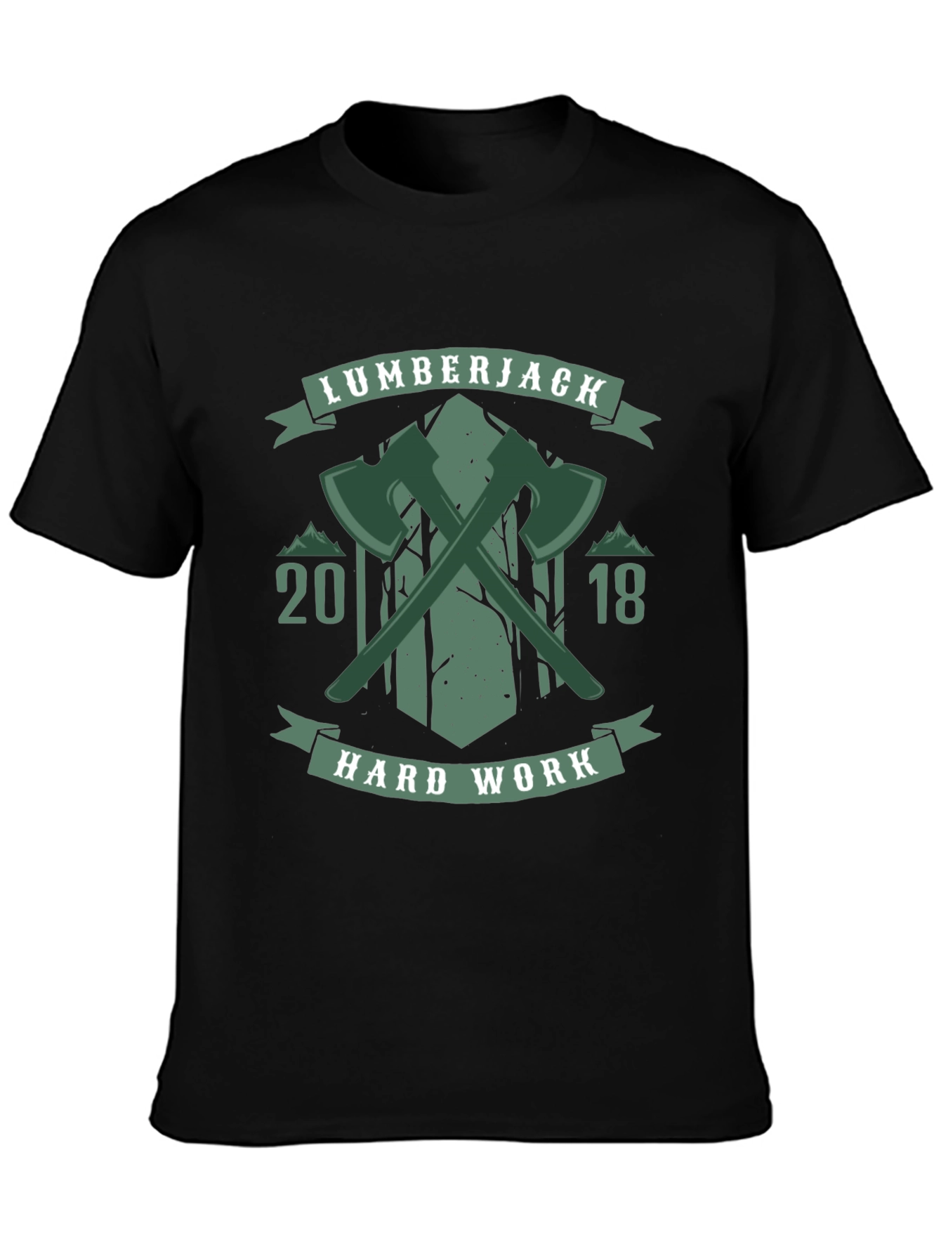 Black Lumberjack Hard Work 2018 Graphic T-Shirt view 3