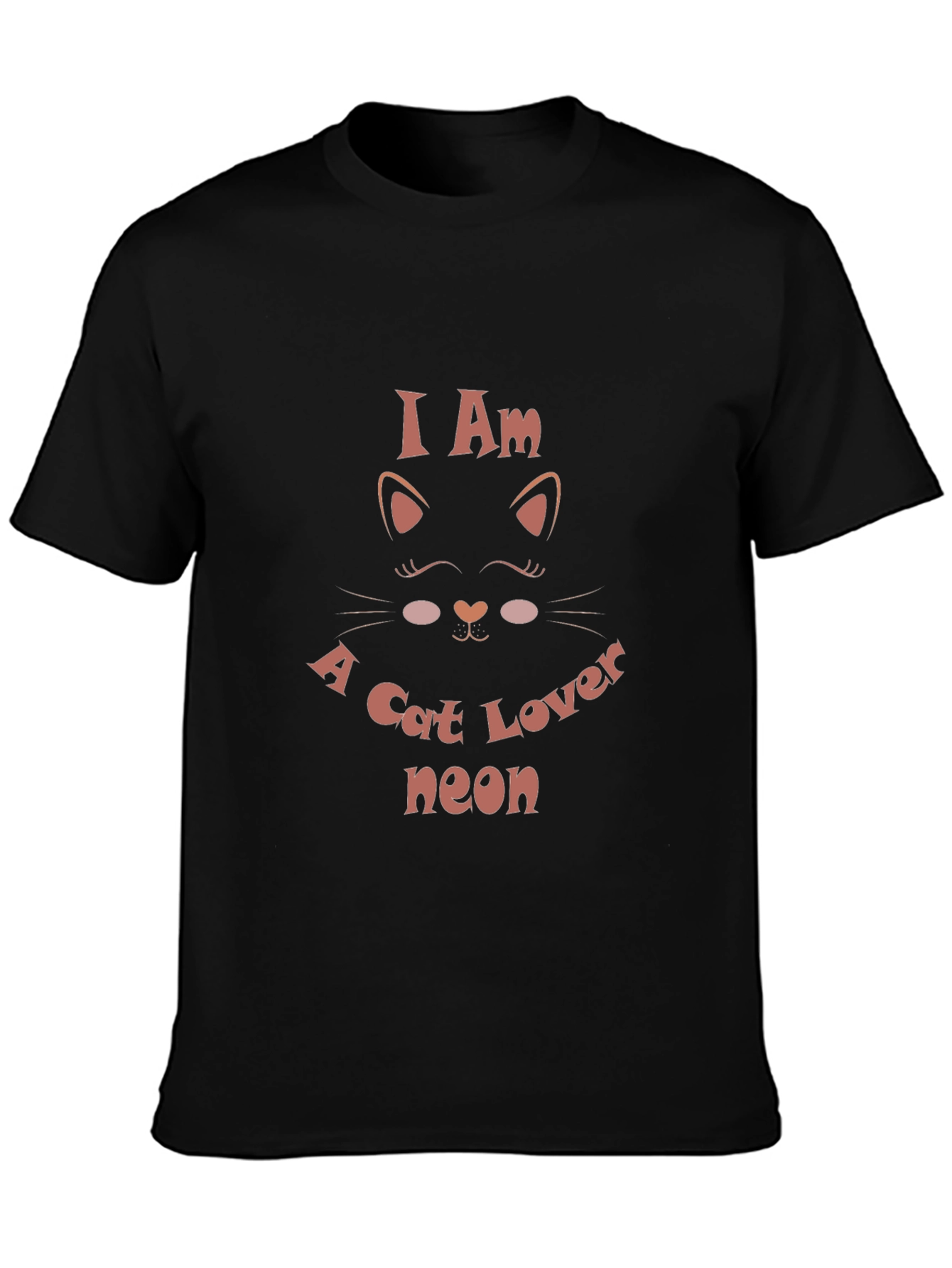 Black I am a Cat Lover Black Tee view 3