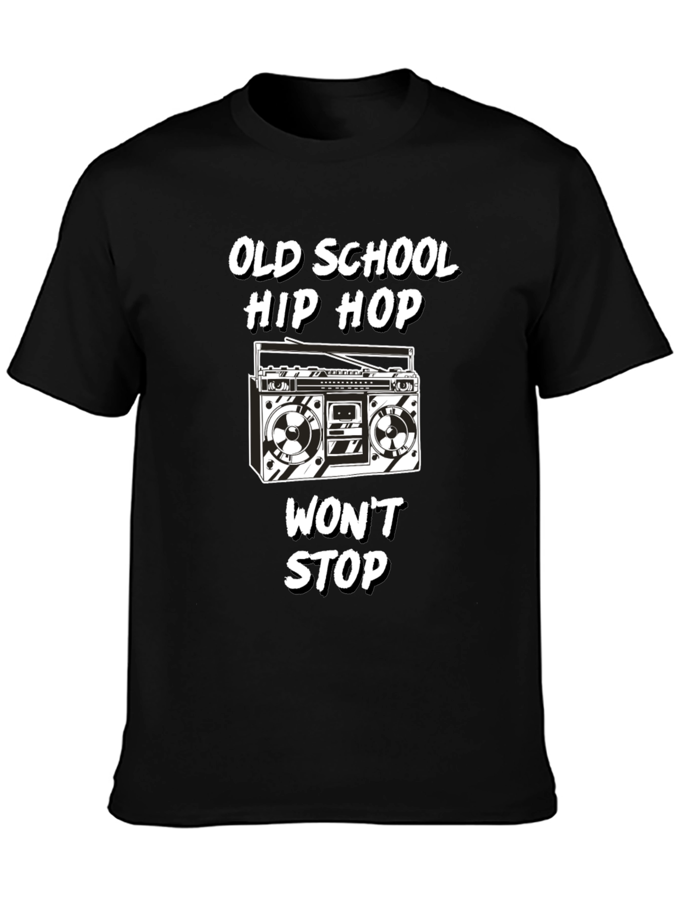 Black Old School Hip Hop Graphic Tee view 3