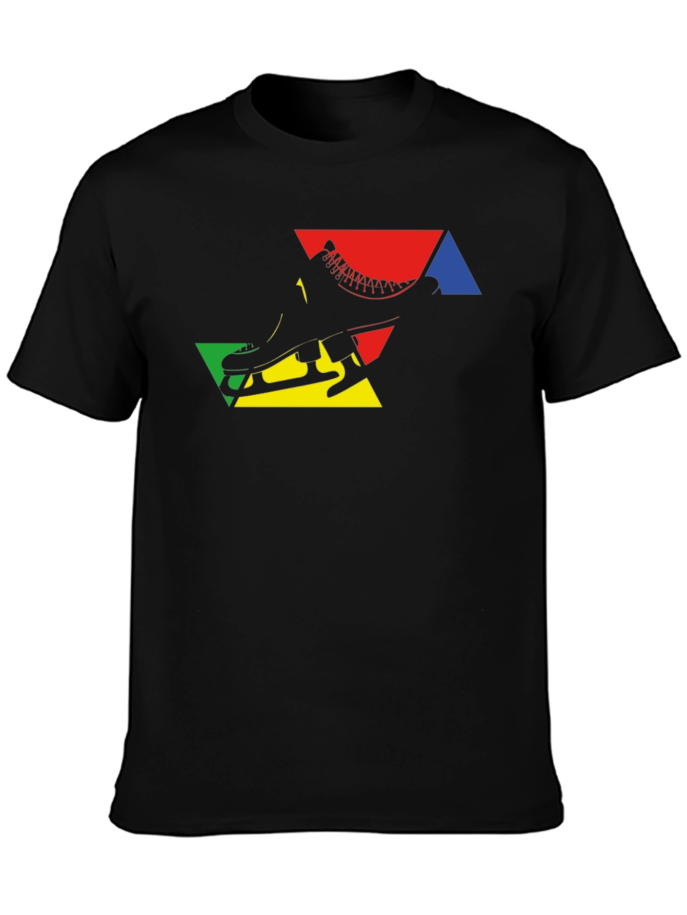Abstract Ice Skate Graphic T-Shirt - 3