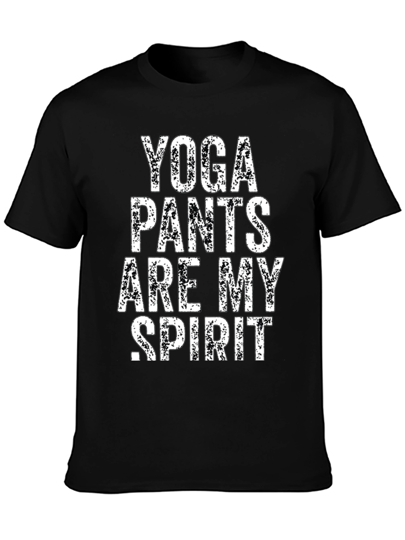 Black Yoga Pants are My Spirit Funny T-Shirt view 3