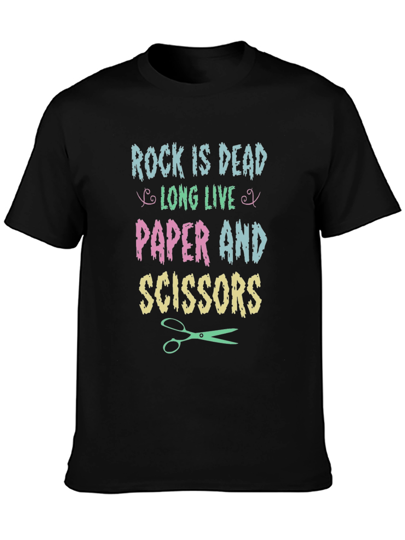 Black Rock is Dead T-Shirt - Paper Scissors Tee view 3