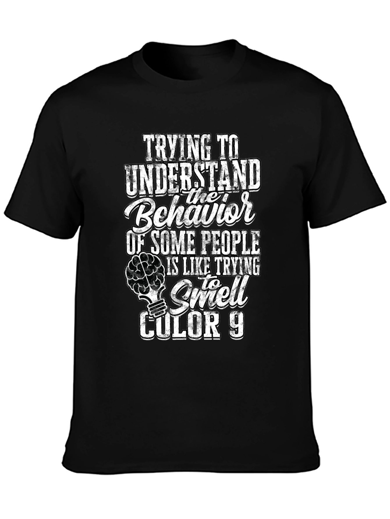 Black Trying to Understand Behavior T-Shirt view 3