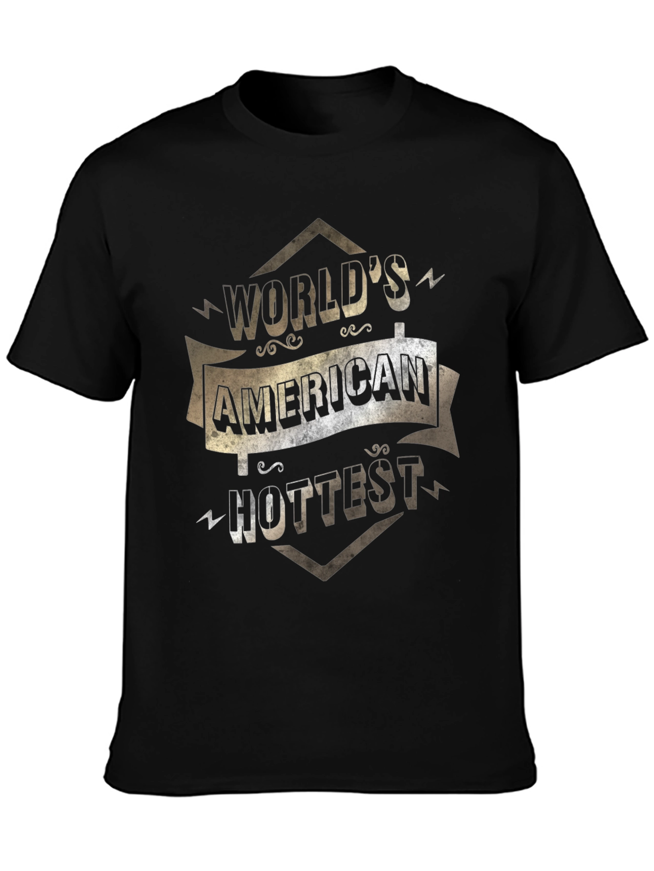 Black World's Hottest American T-Shirt view 3