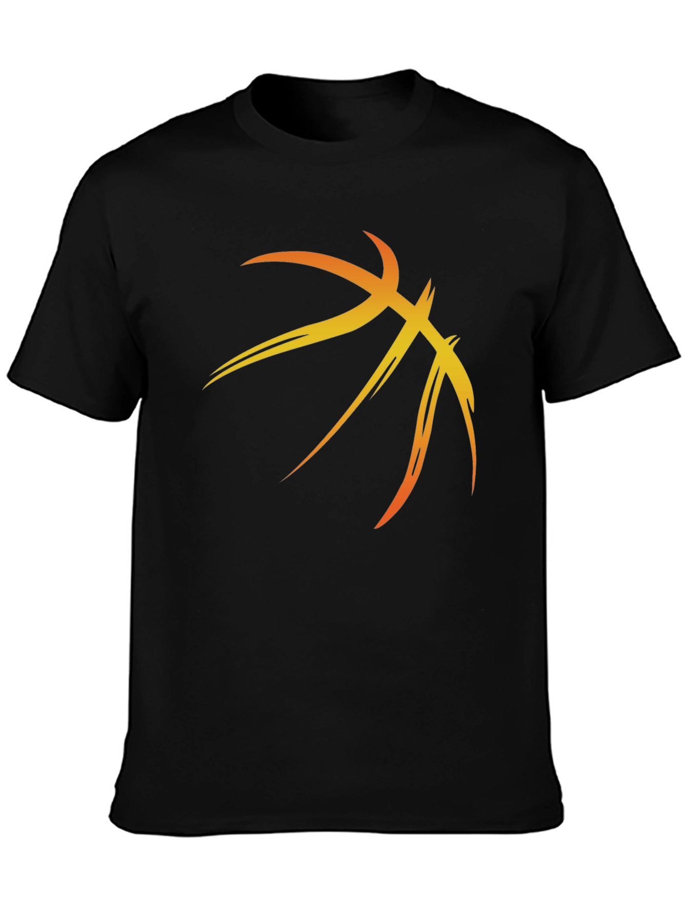 Black Basketball Graphic Tee - Black Cotton Blend Shirt view 3