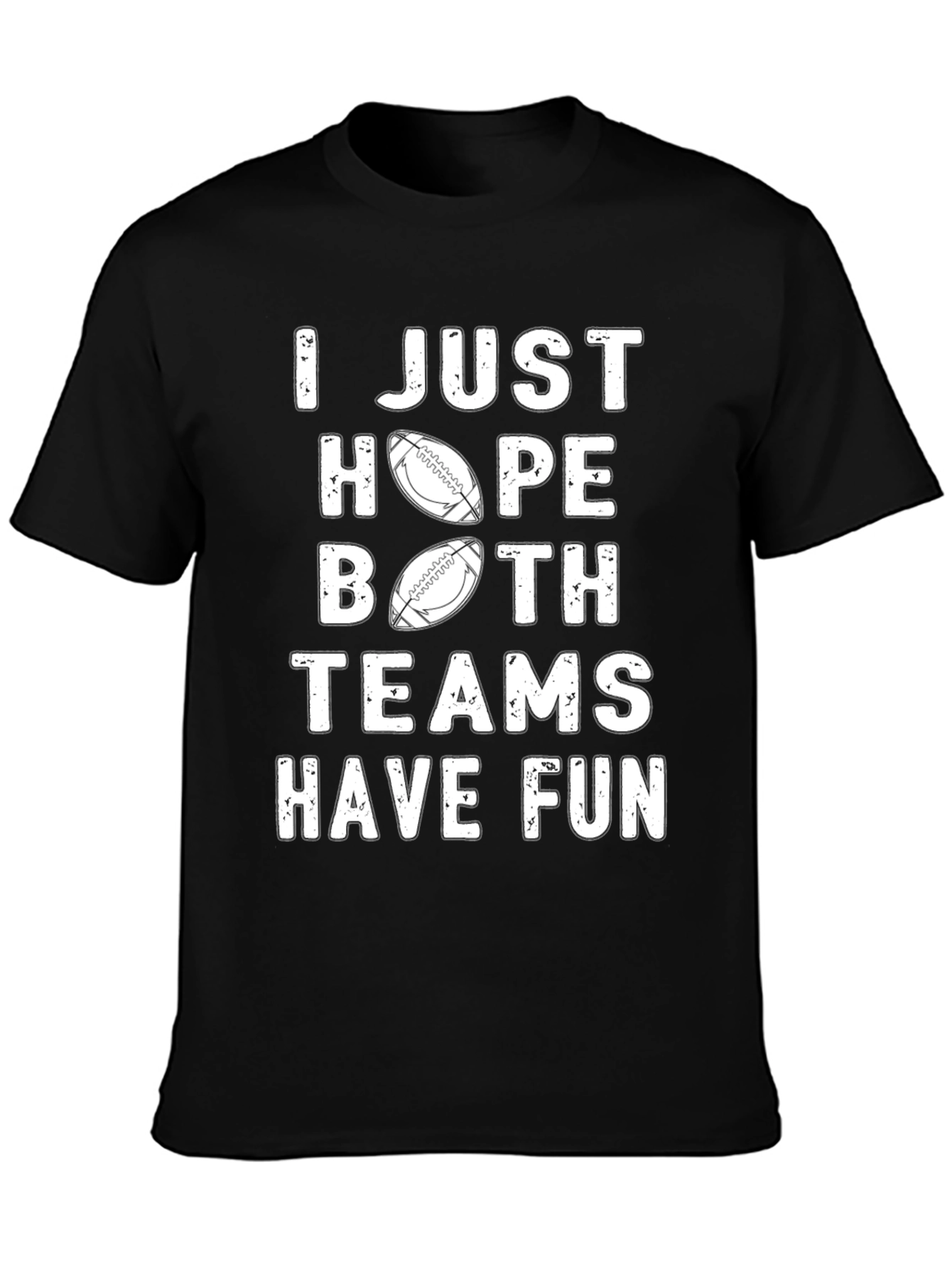 Black Football Teams Fun Graphic T-Shirt view 3