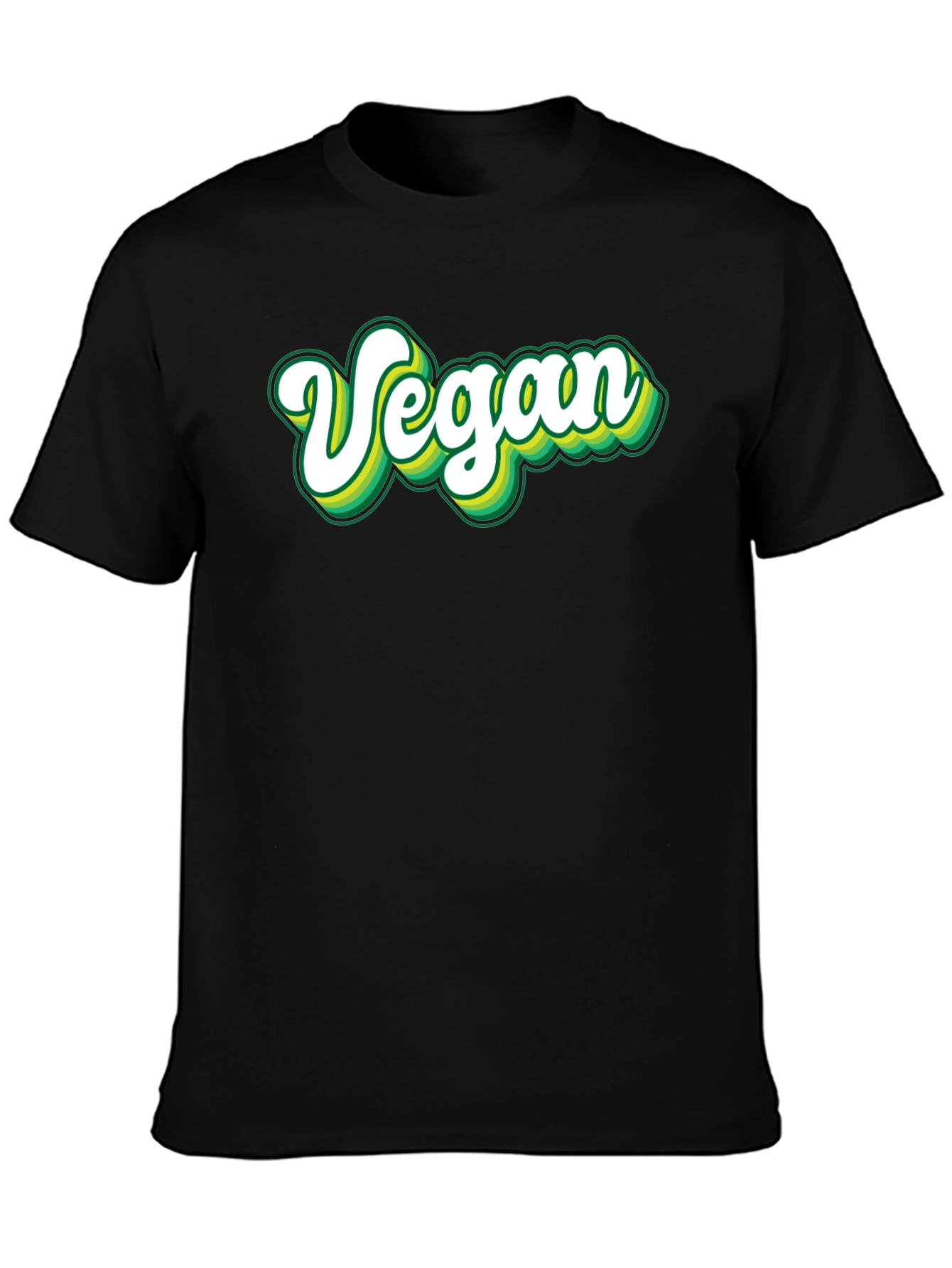 Black Vegan Graphic Tee - Black T-Shirt view 3