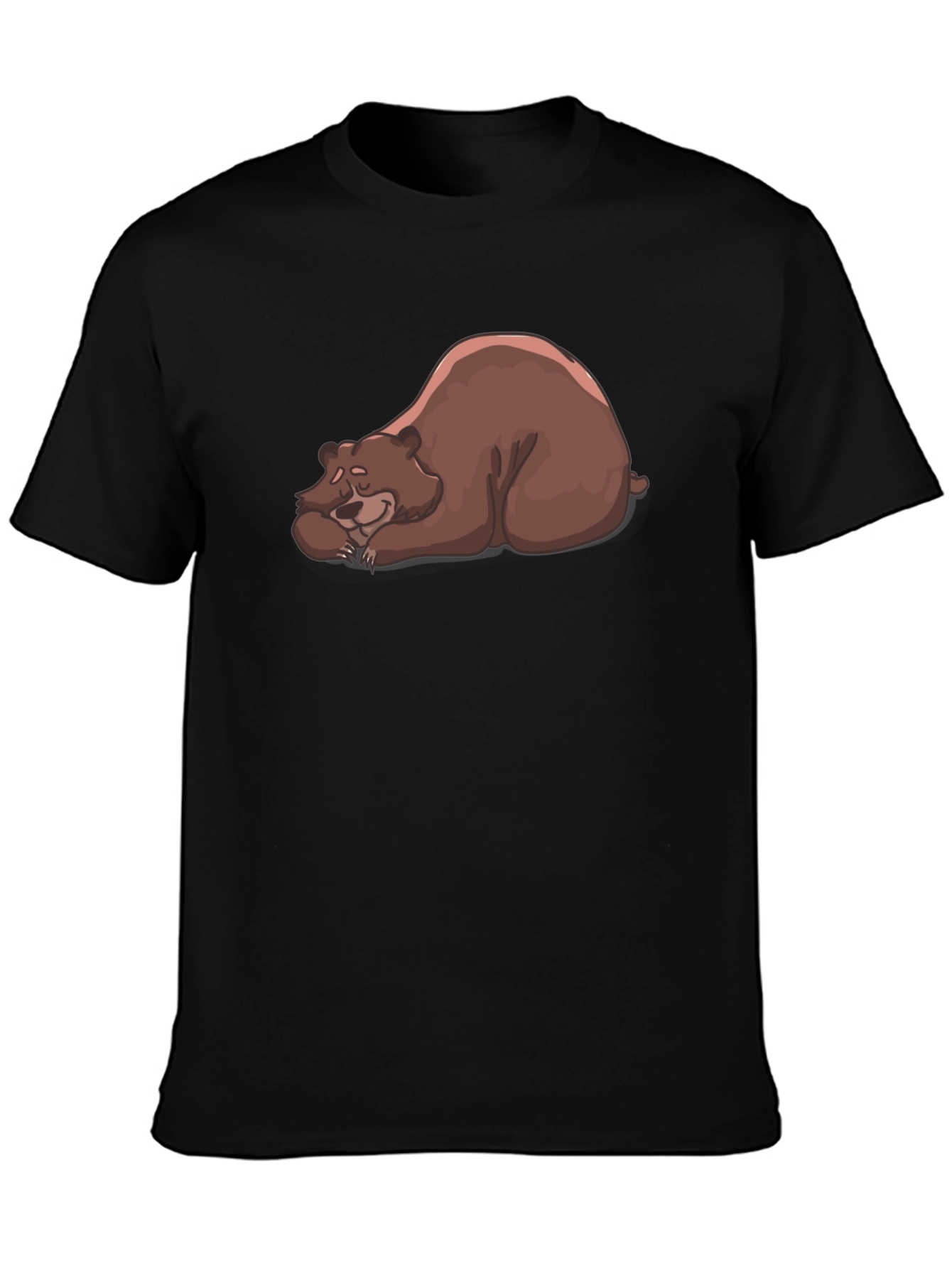 Black Sleeping Bear Graphic T-Shirt - Relaxed Fit view 3