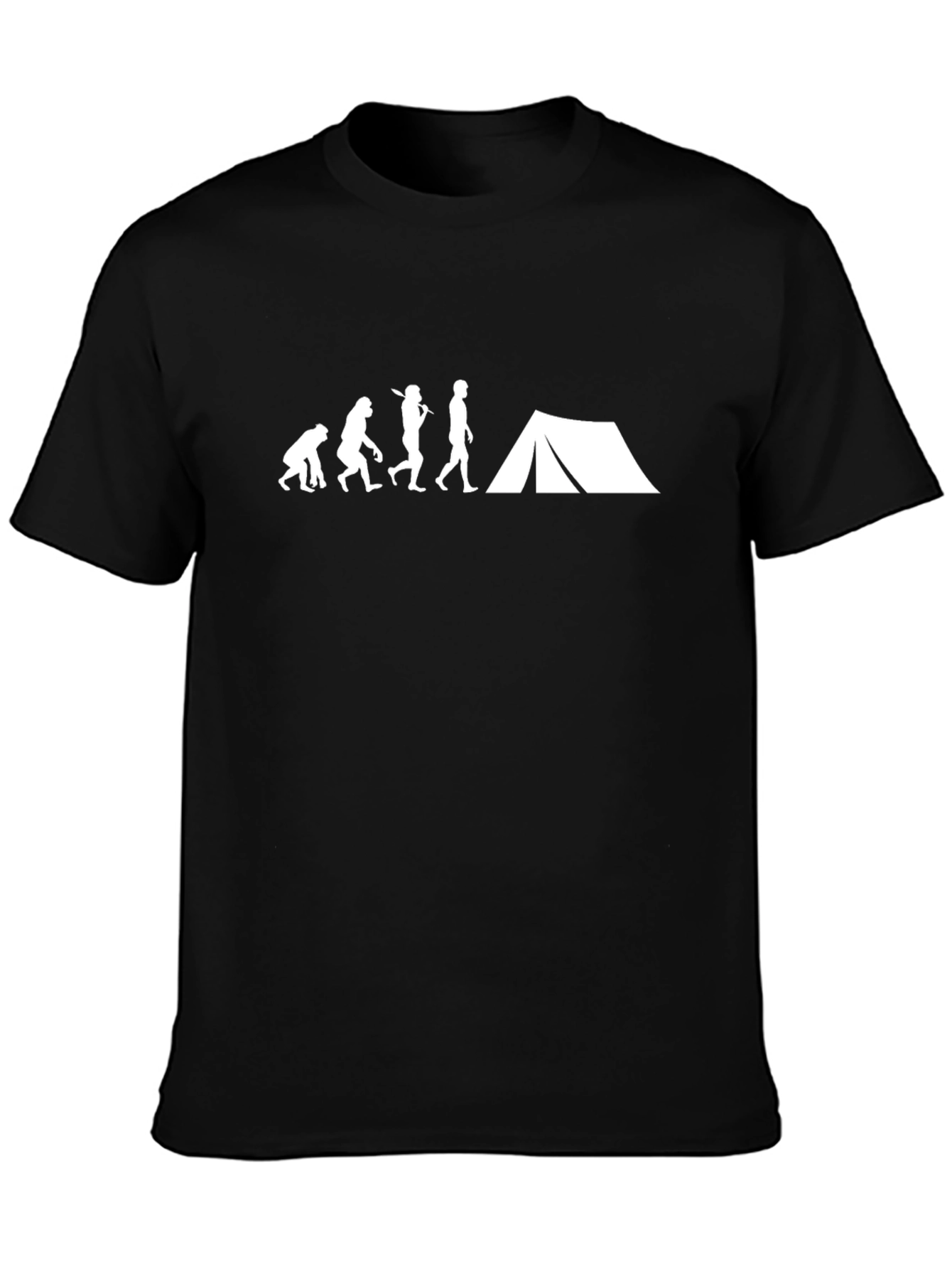 Black Evolution of Camping T-Shirt - Black view 3