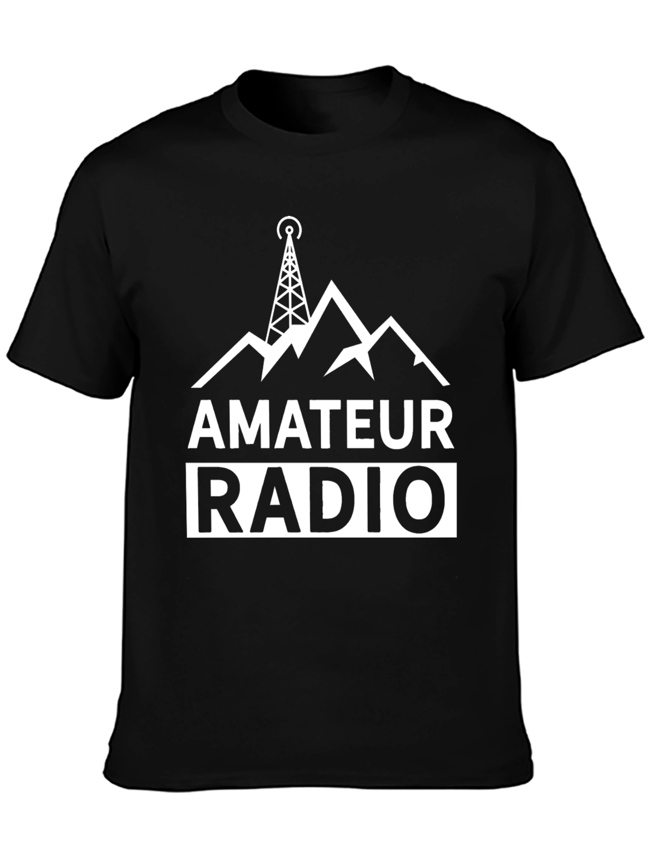 Black Amateur Radio T-Shirt - Ham Operator Design view 3