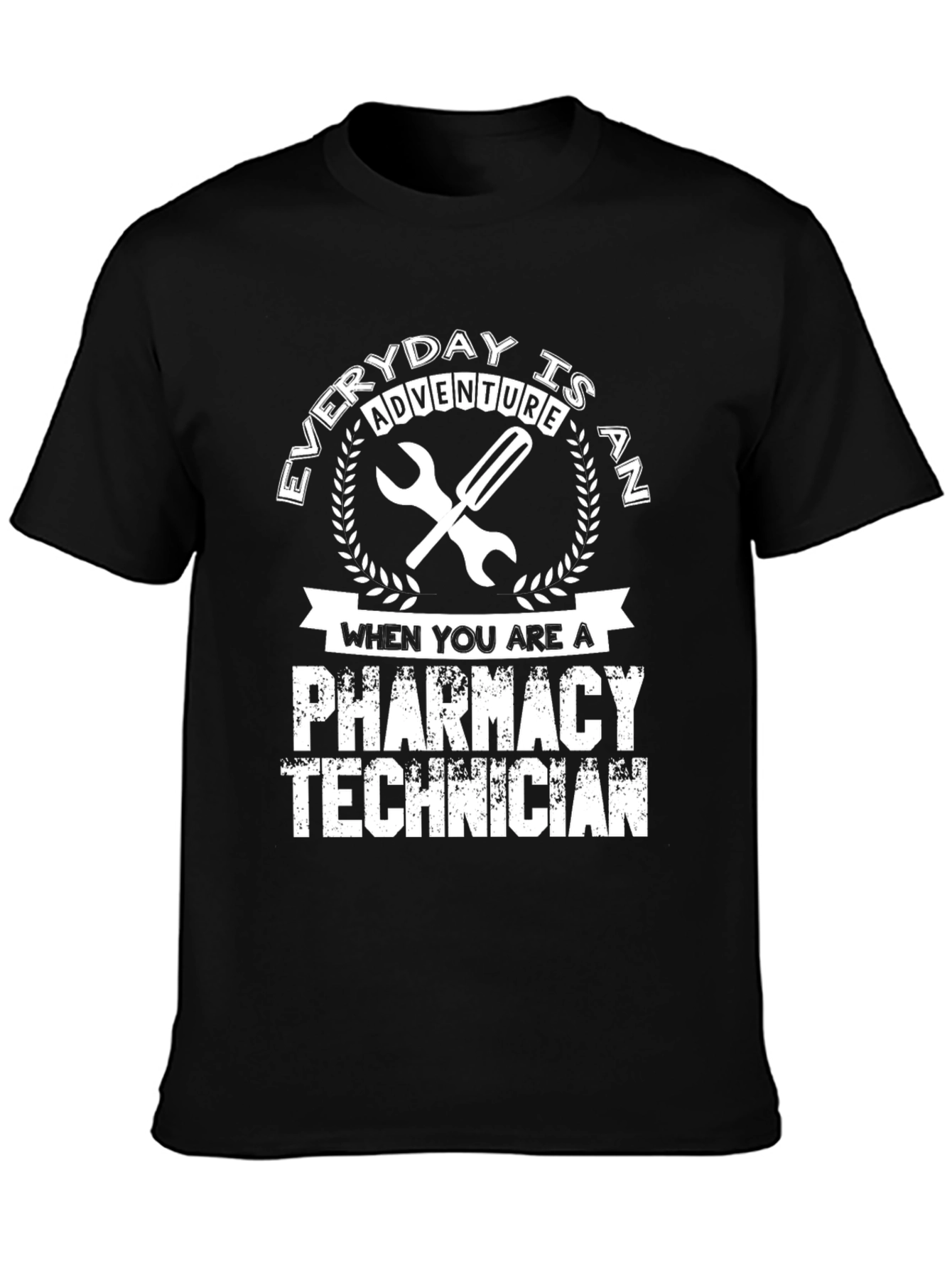 Black Pharmacy Technician Adventure Black T-Shirt view 3