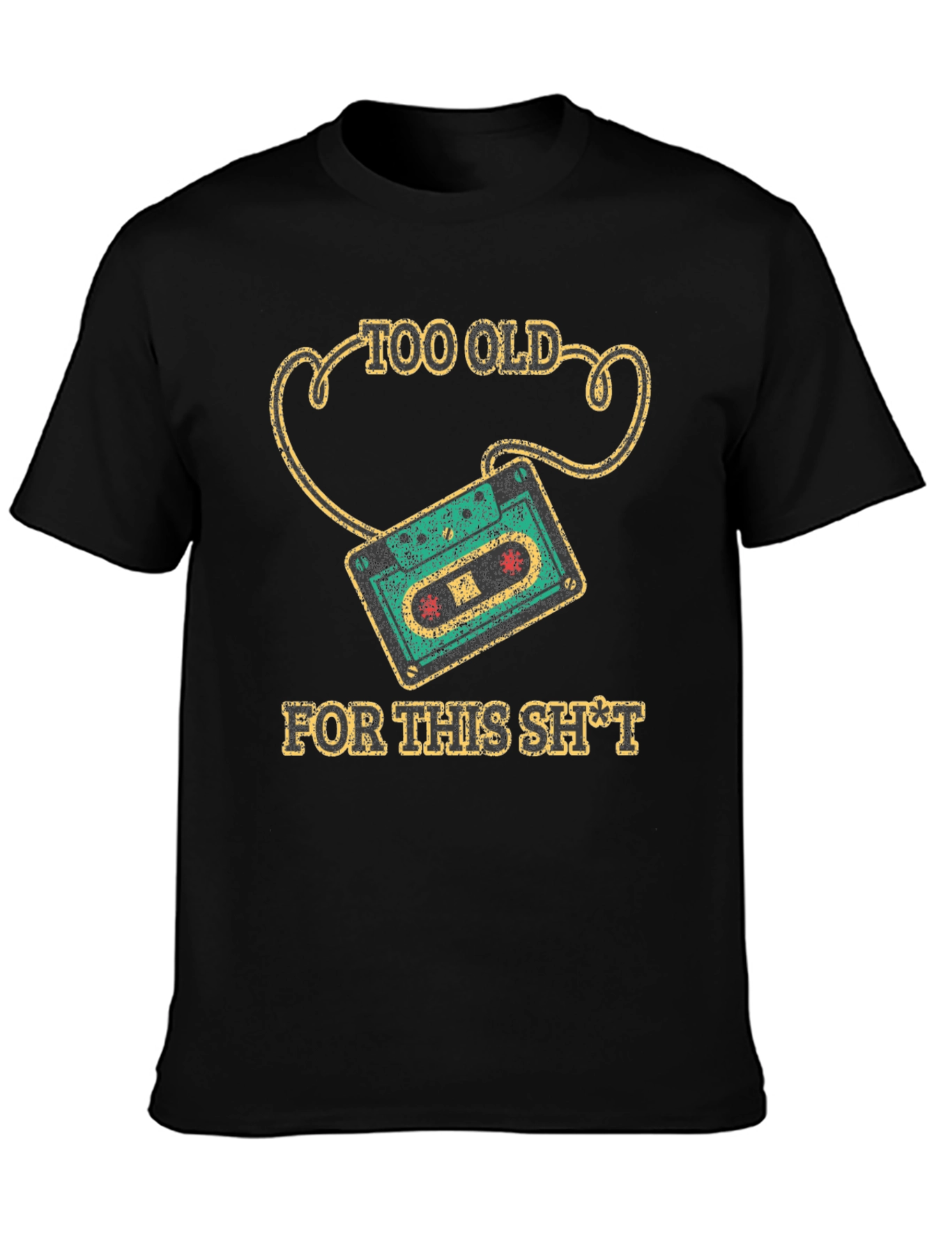 Too Old Cassette Tape Graphic Tee - 3