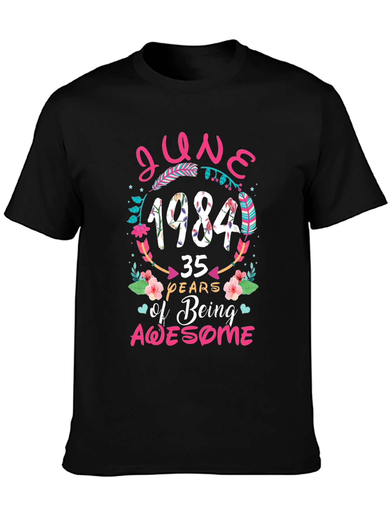 Black June 1984 35 Years of Being Awesome Tee view 3