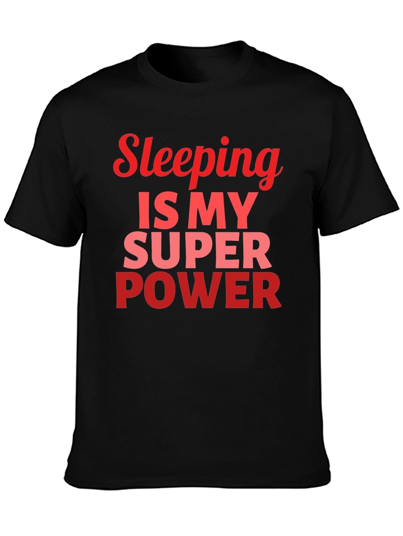 Black Sleeping Is My Superpower Graphic T-Shirt - Men's view 3