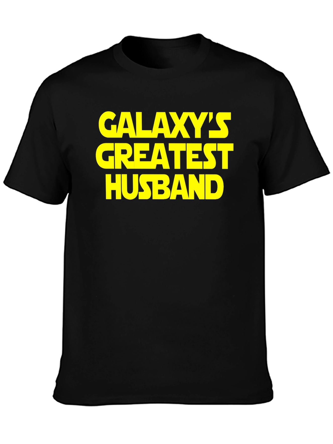 Black Galaxy's Greatest Husband Black T-Shirt view 3