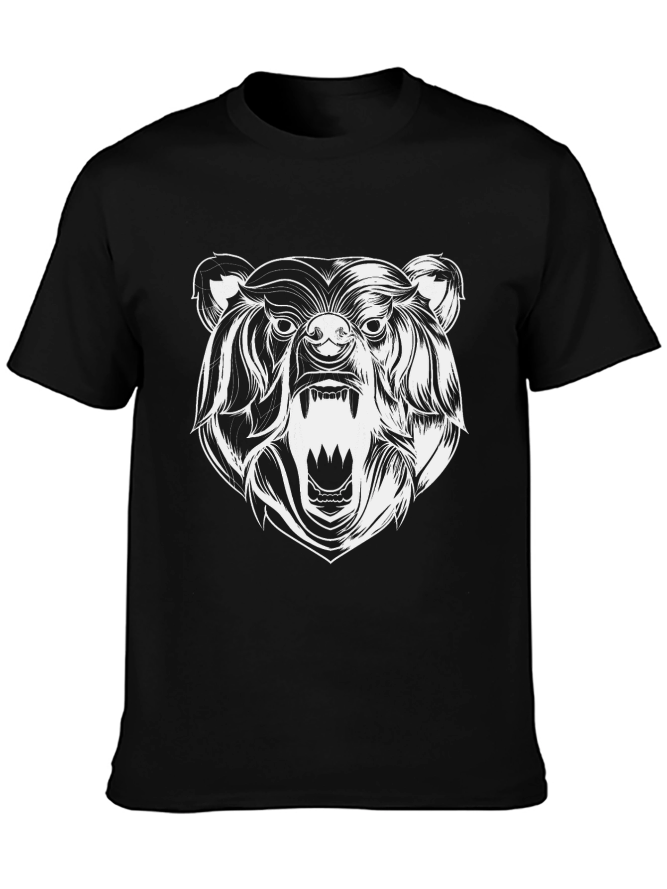 Black Black Bear Graphic Tee - Men's Crew Neck T-Shirt view 3