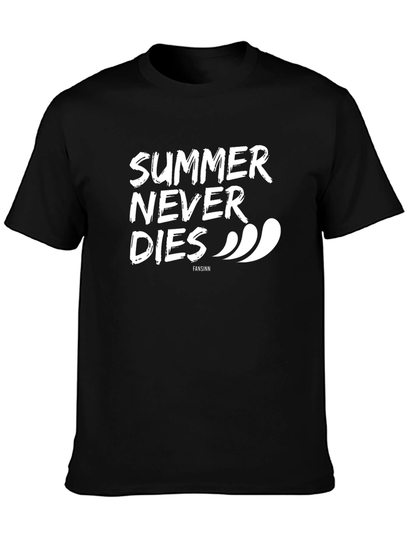 Black Summer Never Dies Graphic Tee - Black view 3