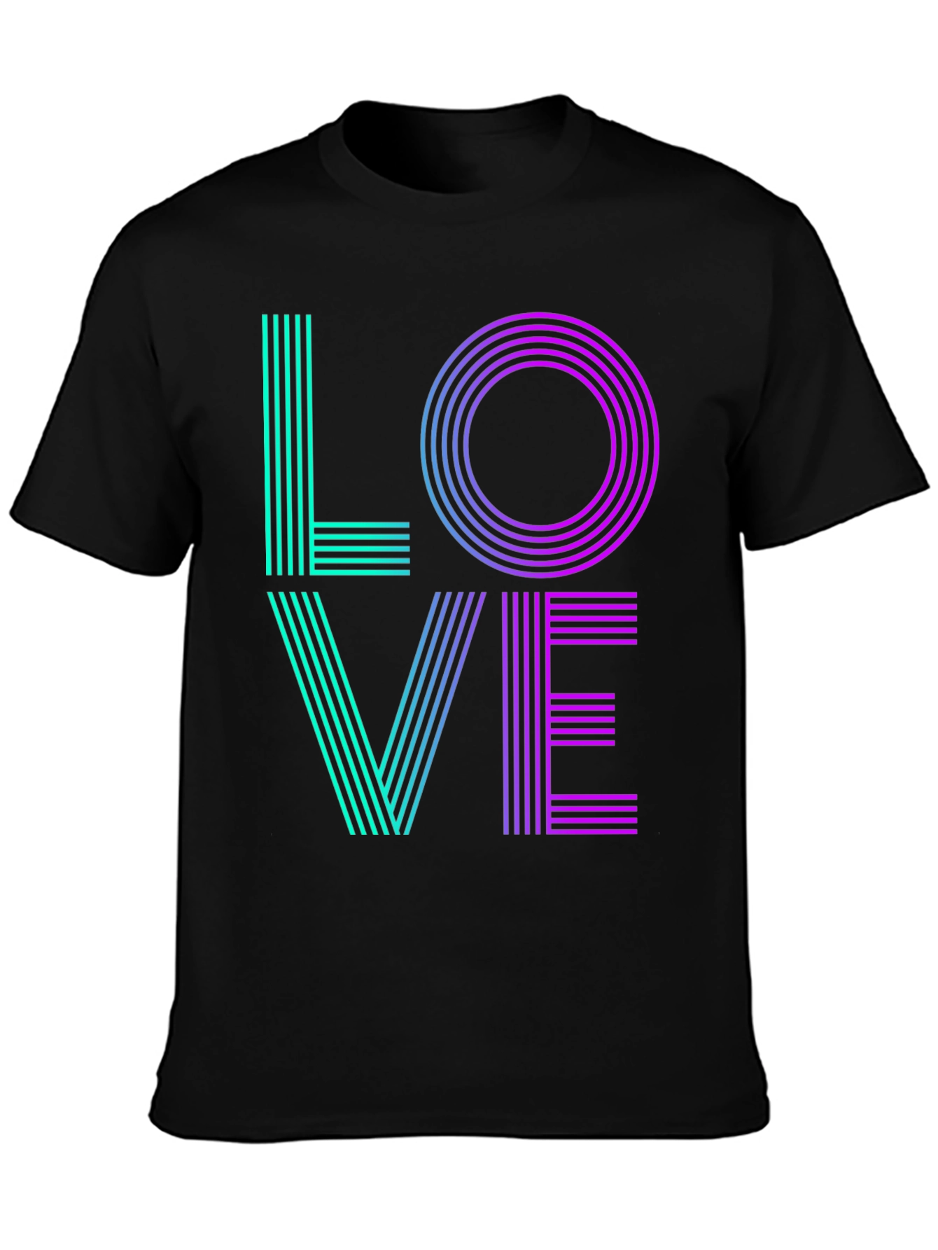 Black LOVE Graphic Tee - Retro Style view 3