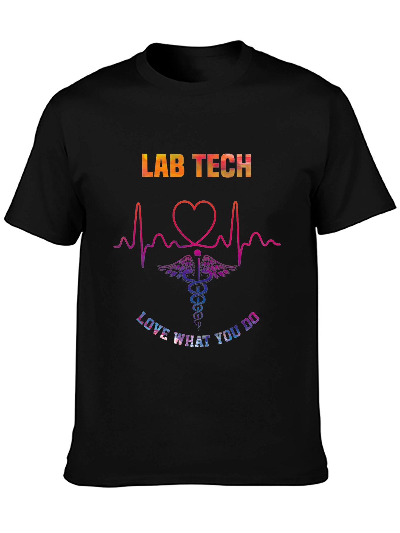 Black Lab Tech Love What You Do Graphic T-Shirt view 3