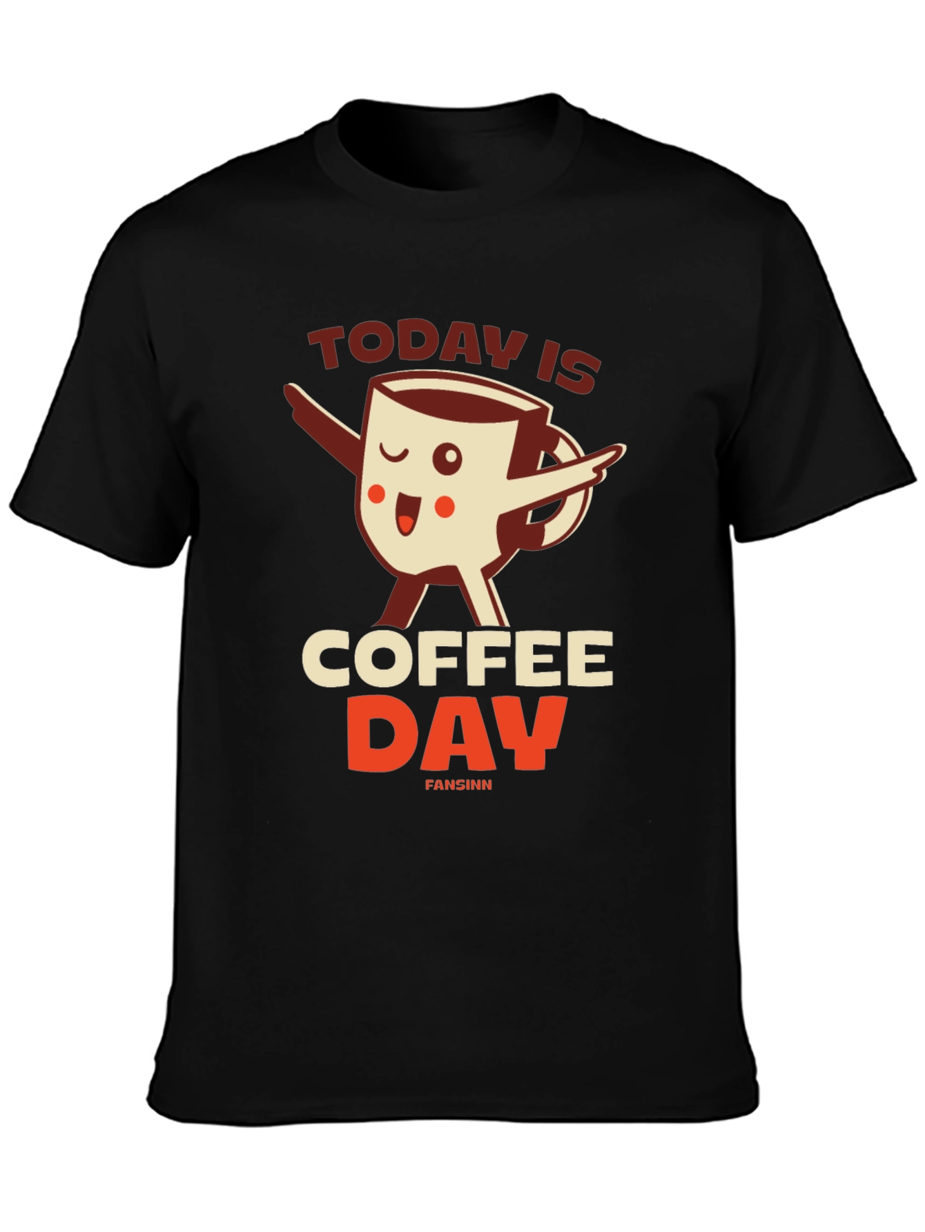 Black Coffee Day Graphic Tee - Unisex Crew Neck view 3