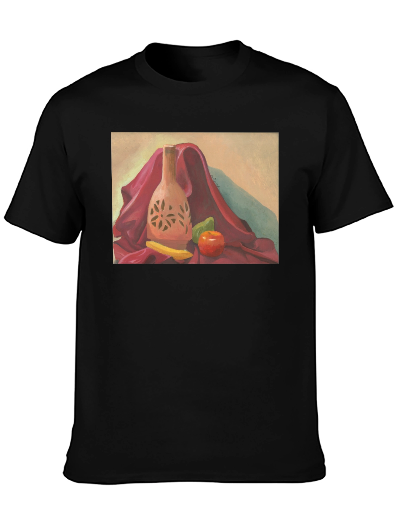 Black Still Life Art T-Shirt view 3