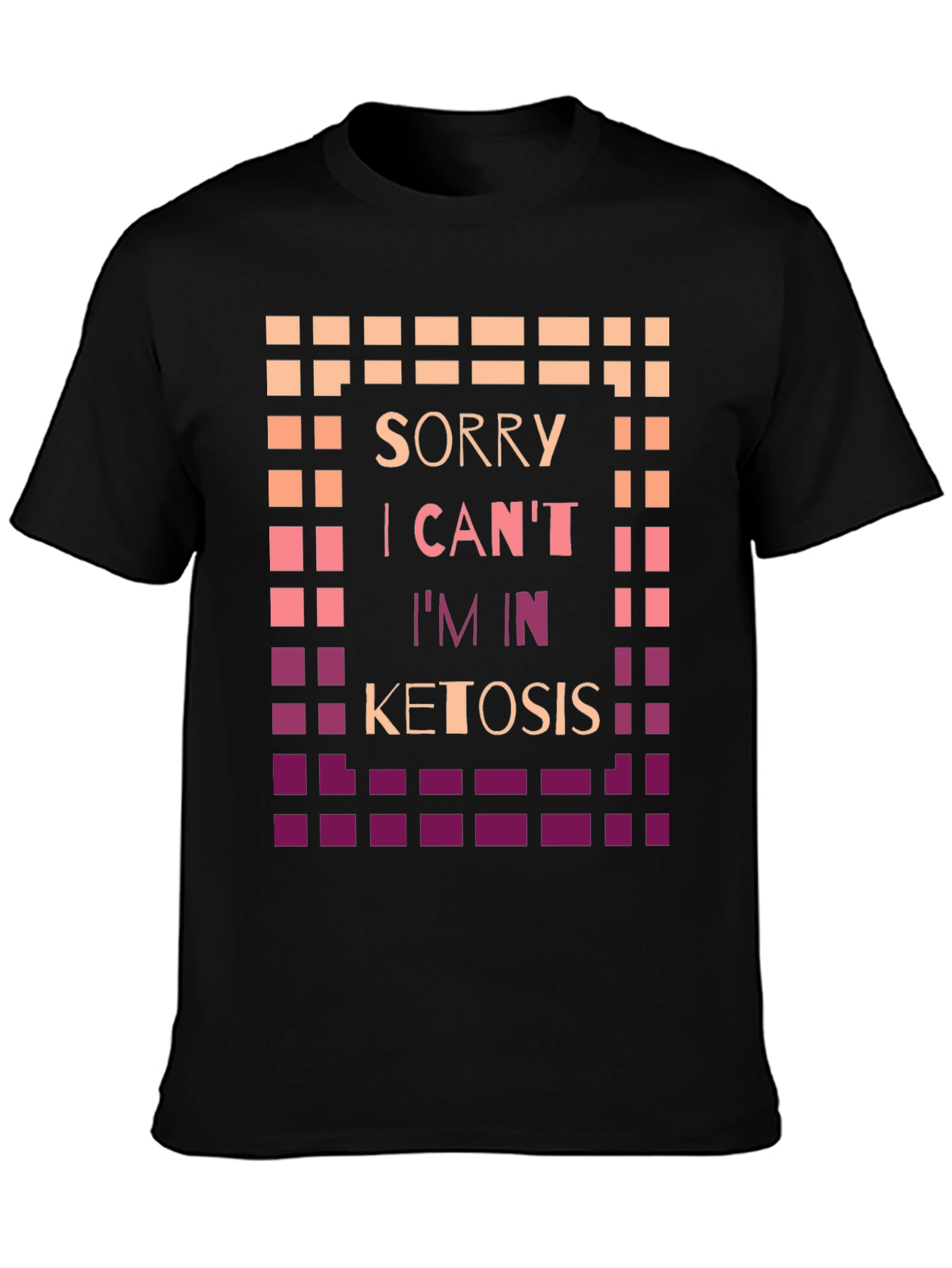 Black Sorry I Can't I'm In Ketosis Graphic Tee view 3