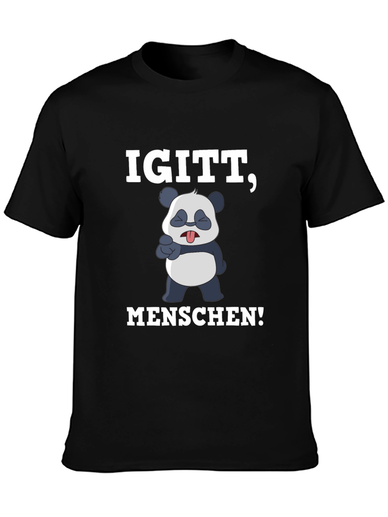 Black Igiitt, Menschen! Panda Graphic T-Shirt view 3