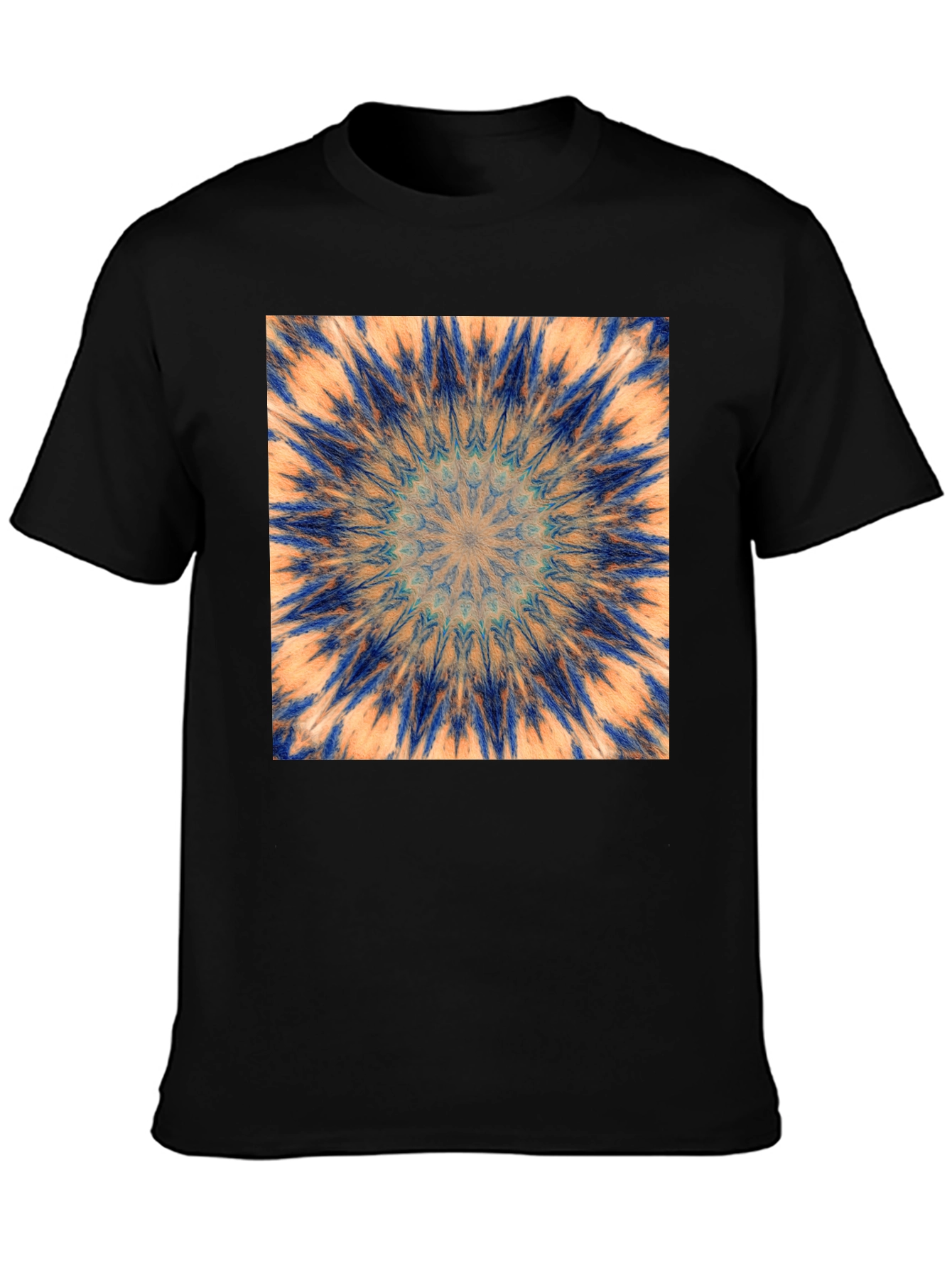 Black Tie-Dye Kaleidoscope Graphic Tee view 3