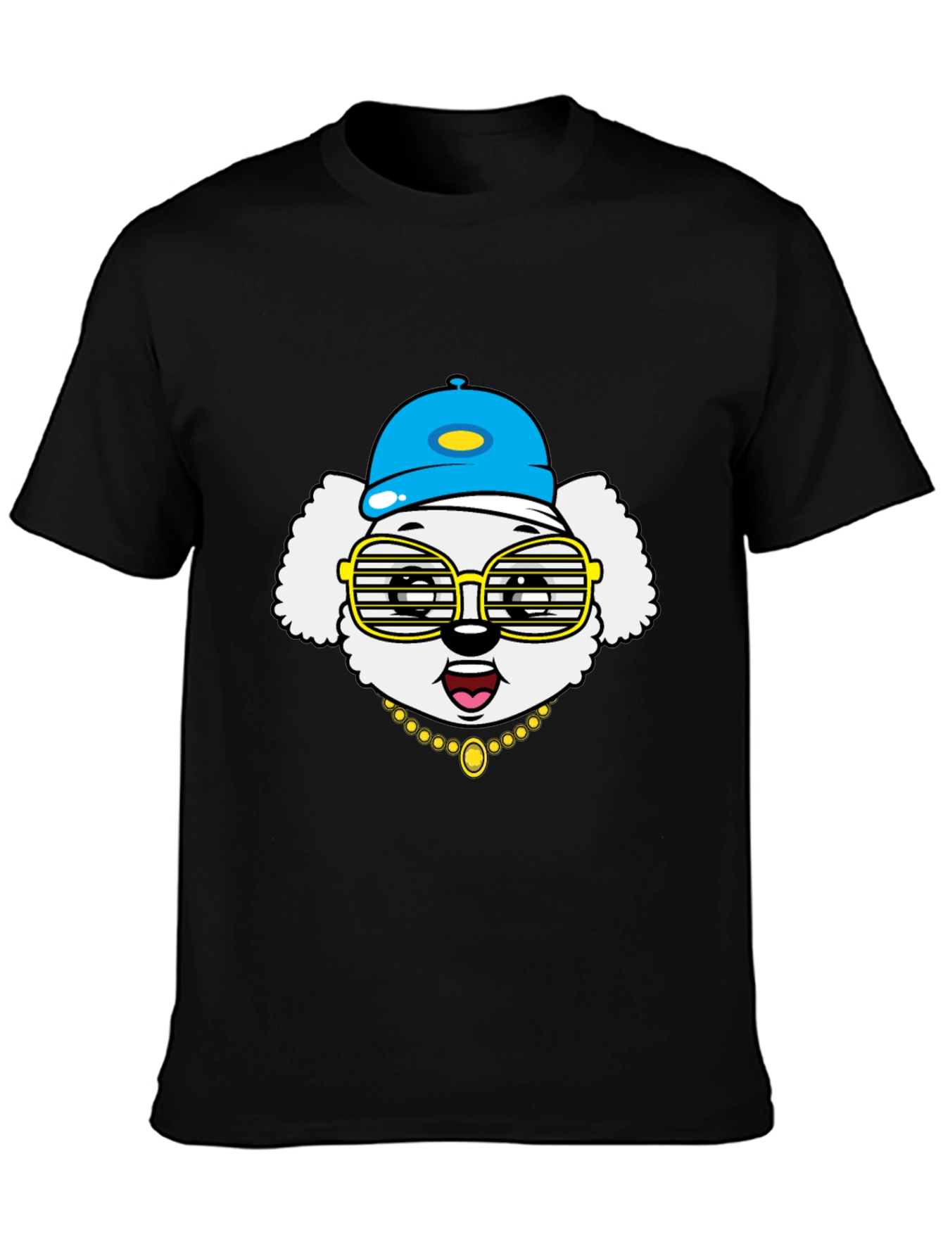 Dog Wearing Hat & Glasses T-Shirt - 3