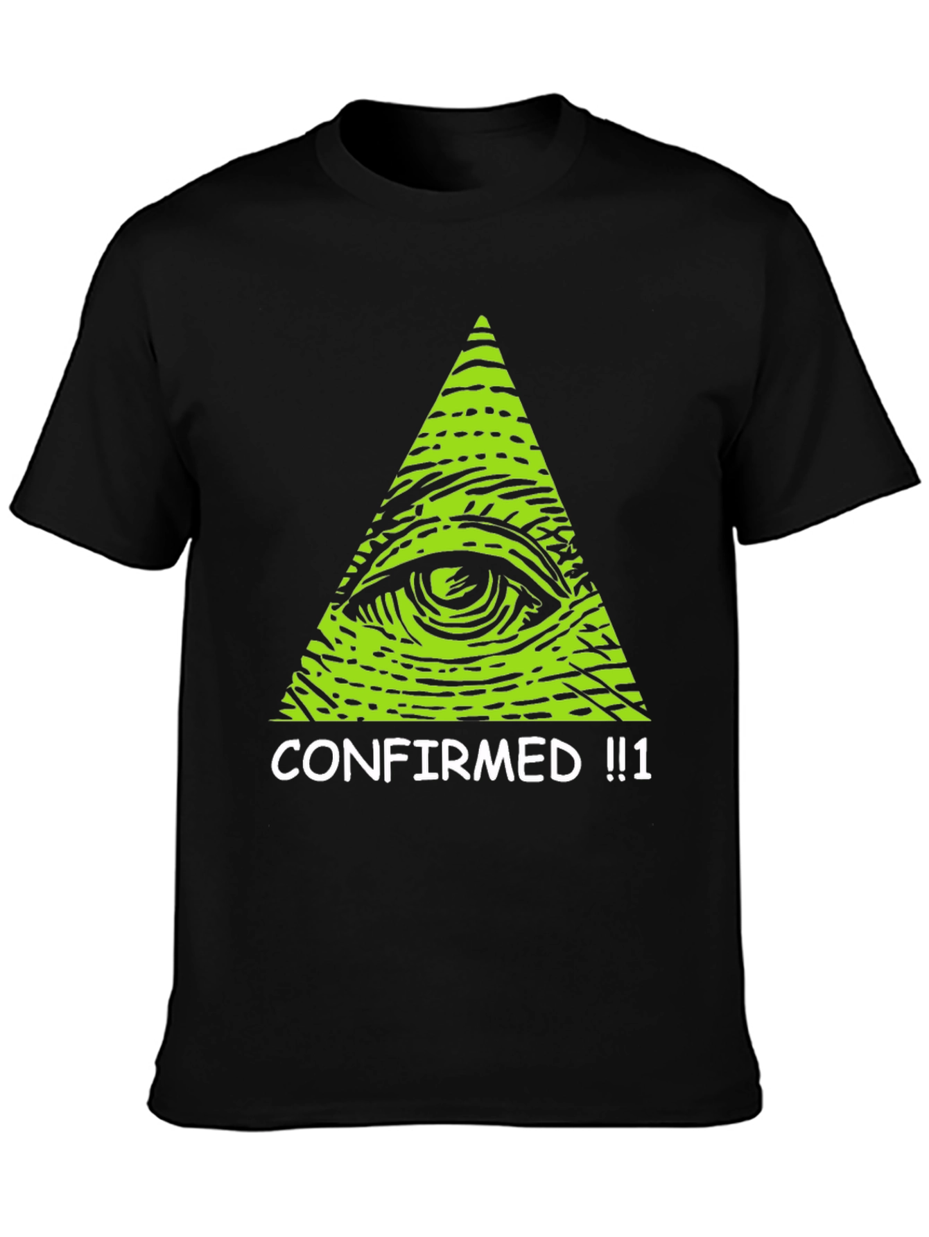 Black Illuminati Eye T-Shirt - Confirmed! Conspiracy Tee view 3