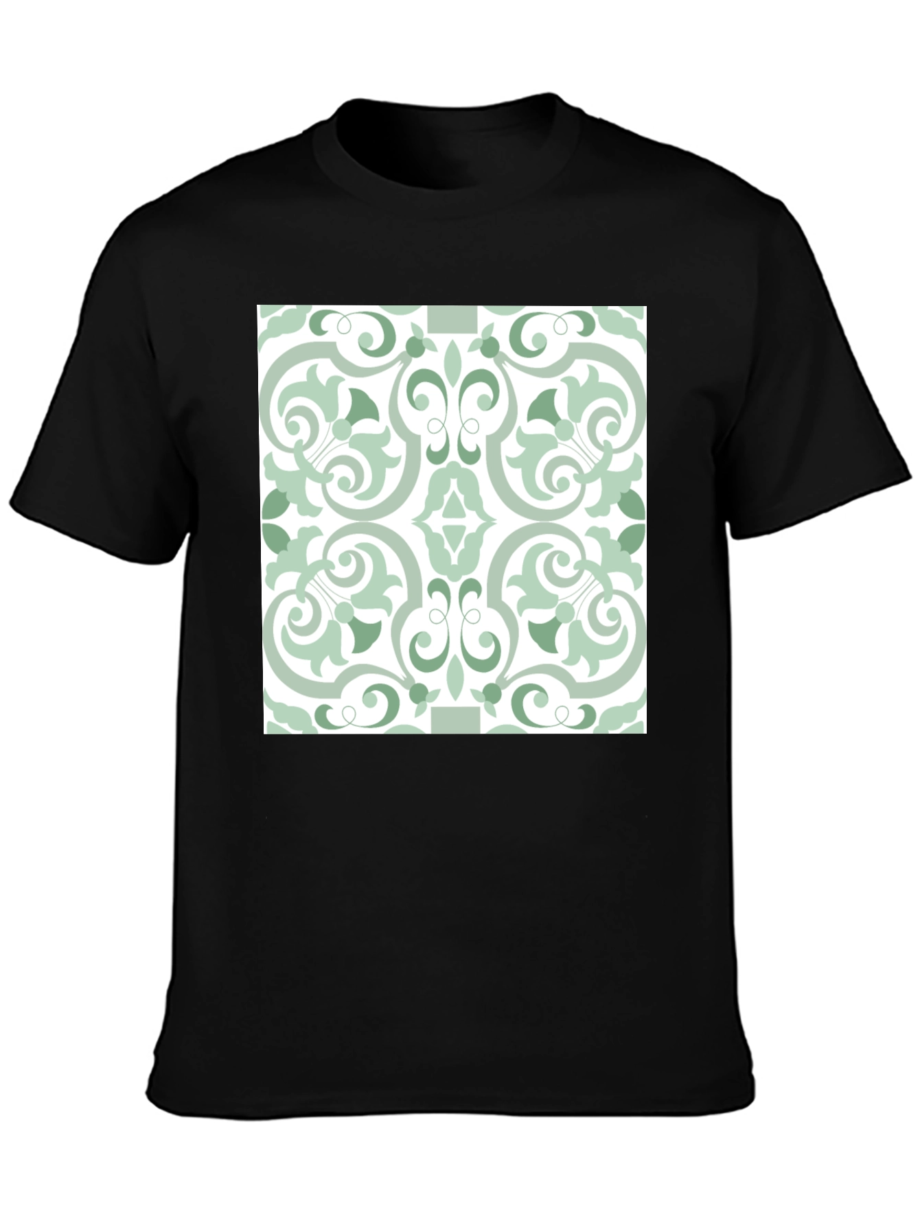 Patterned Black T-Shirt - 3