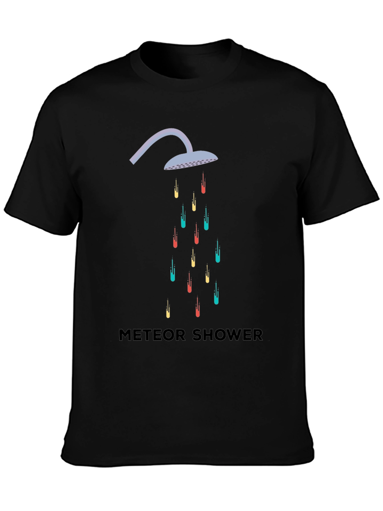Black Meteor Shower Graphic Tee view 3