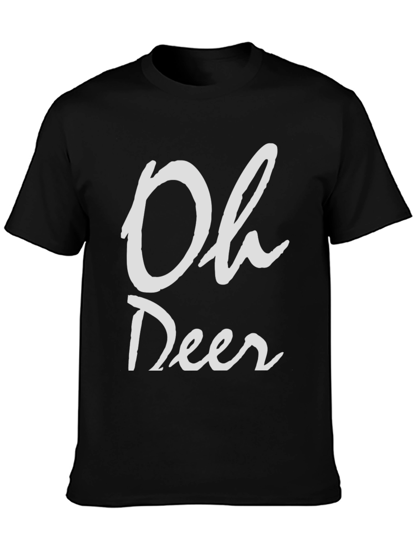 Black Oh Deer T-Shirt - Funny Graphic Tee view 3