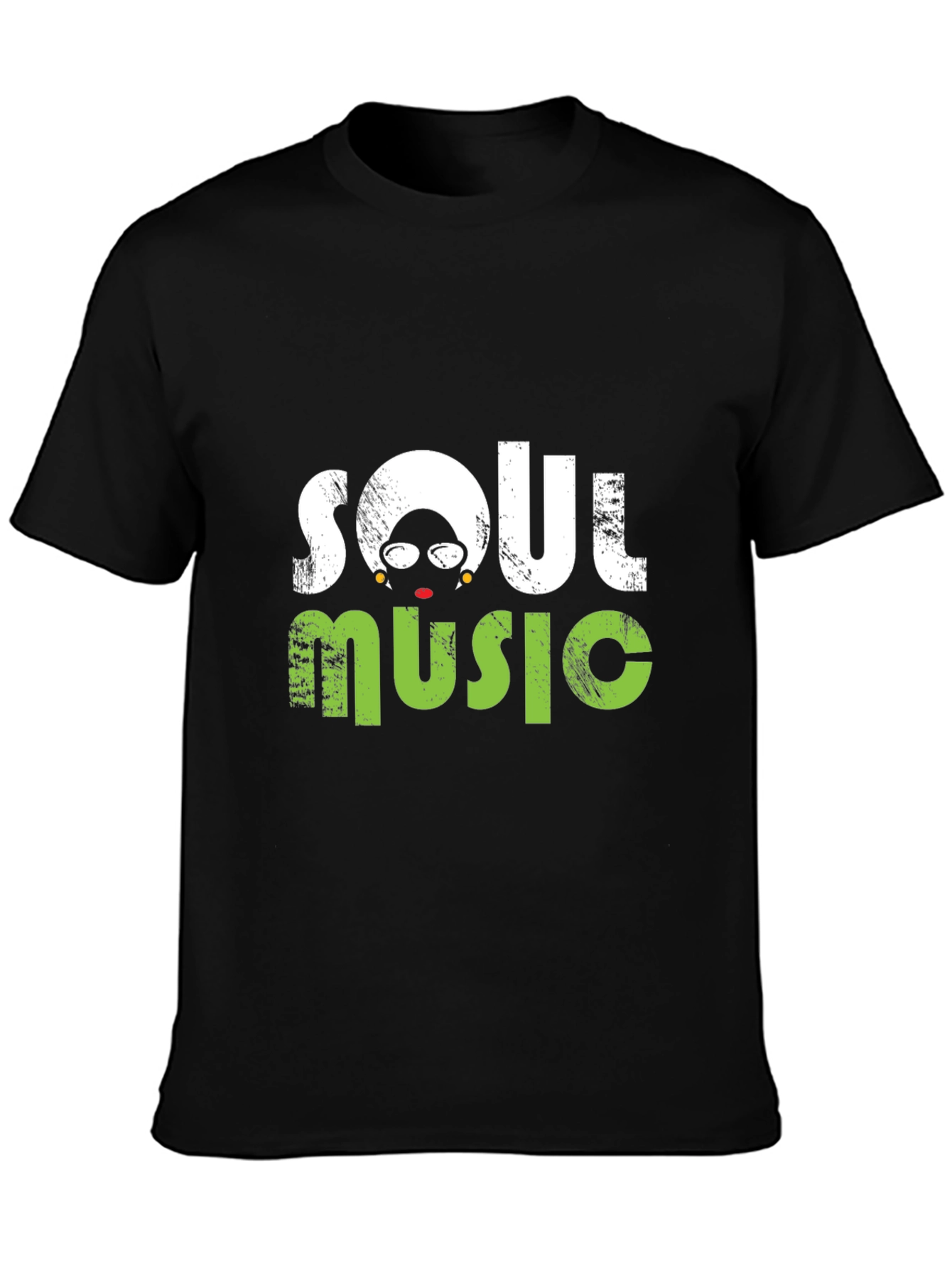 Black Soul Music Graphic Black T-Shirt view 3