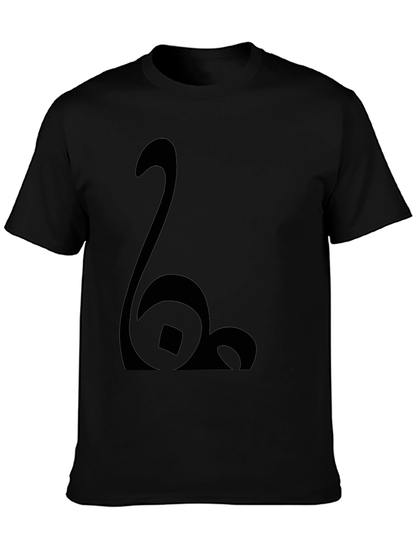 Black Modern Black Graphic Tee - Abstract Design view 3