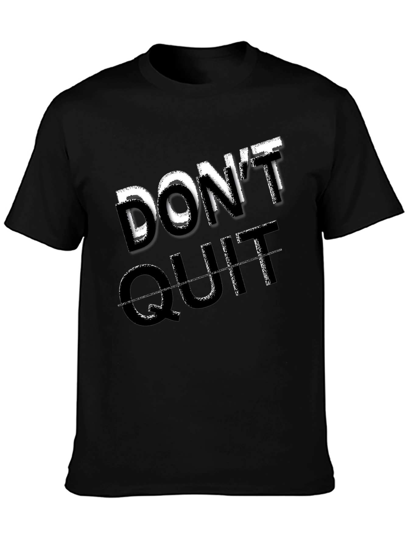 Black Don't Quit Motivational Graphic Tee view 3