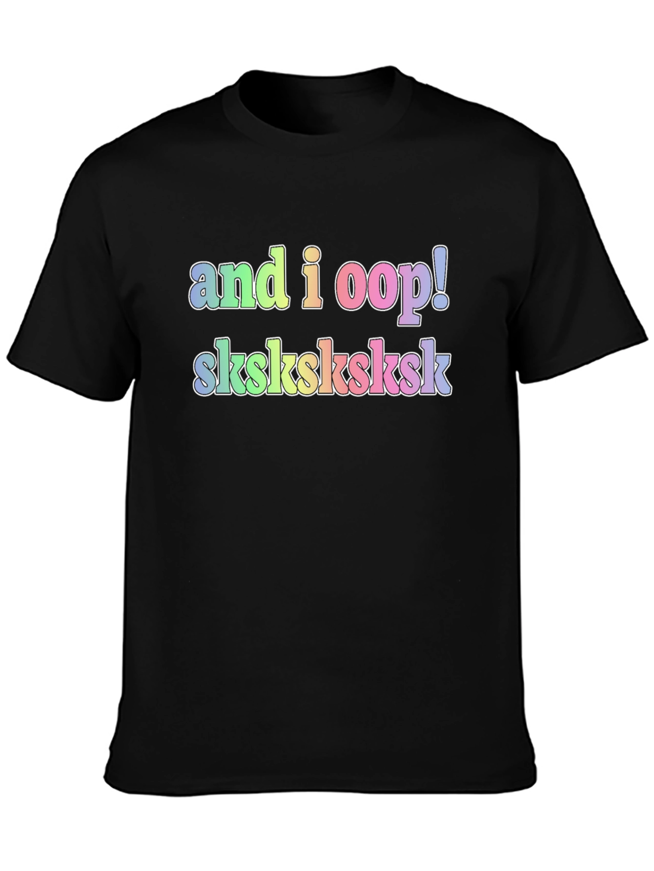 Black Trendy 'And I Oop!' T-Shirt view 3
