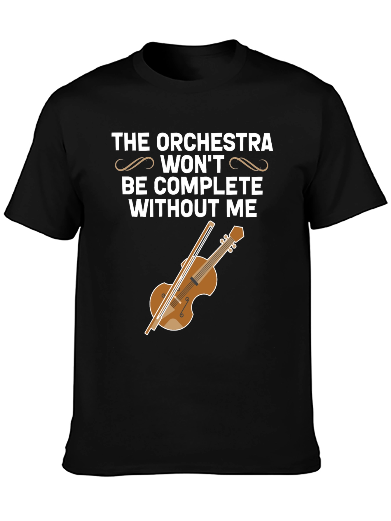 Black Orchestra Violin T-Shirt - Funny Musician Tee view 3
