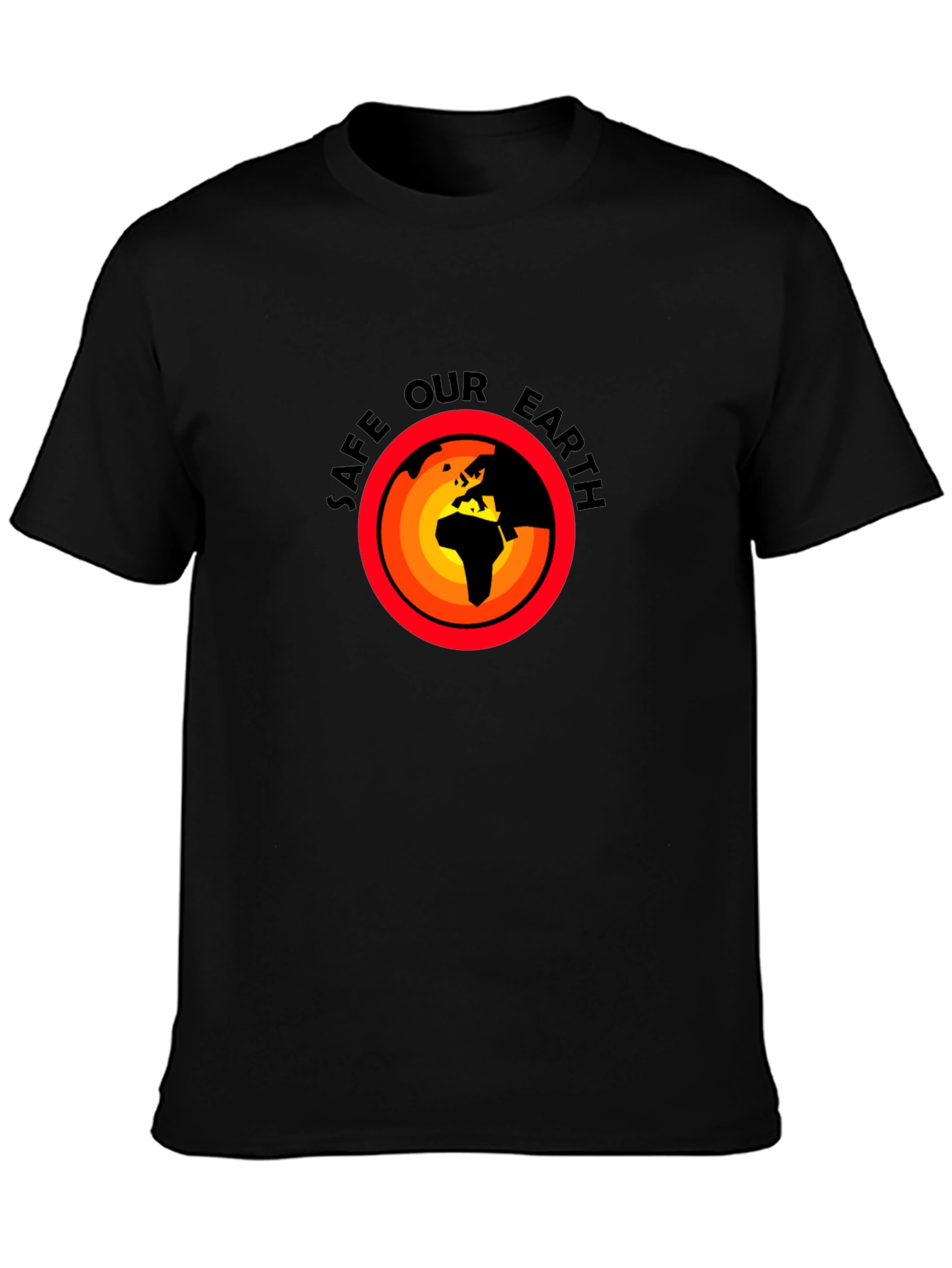 Black Save Our Earth Graphic T-Shirt view 3