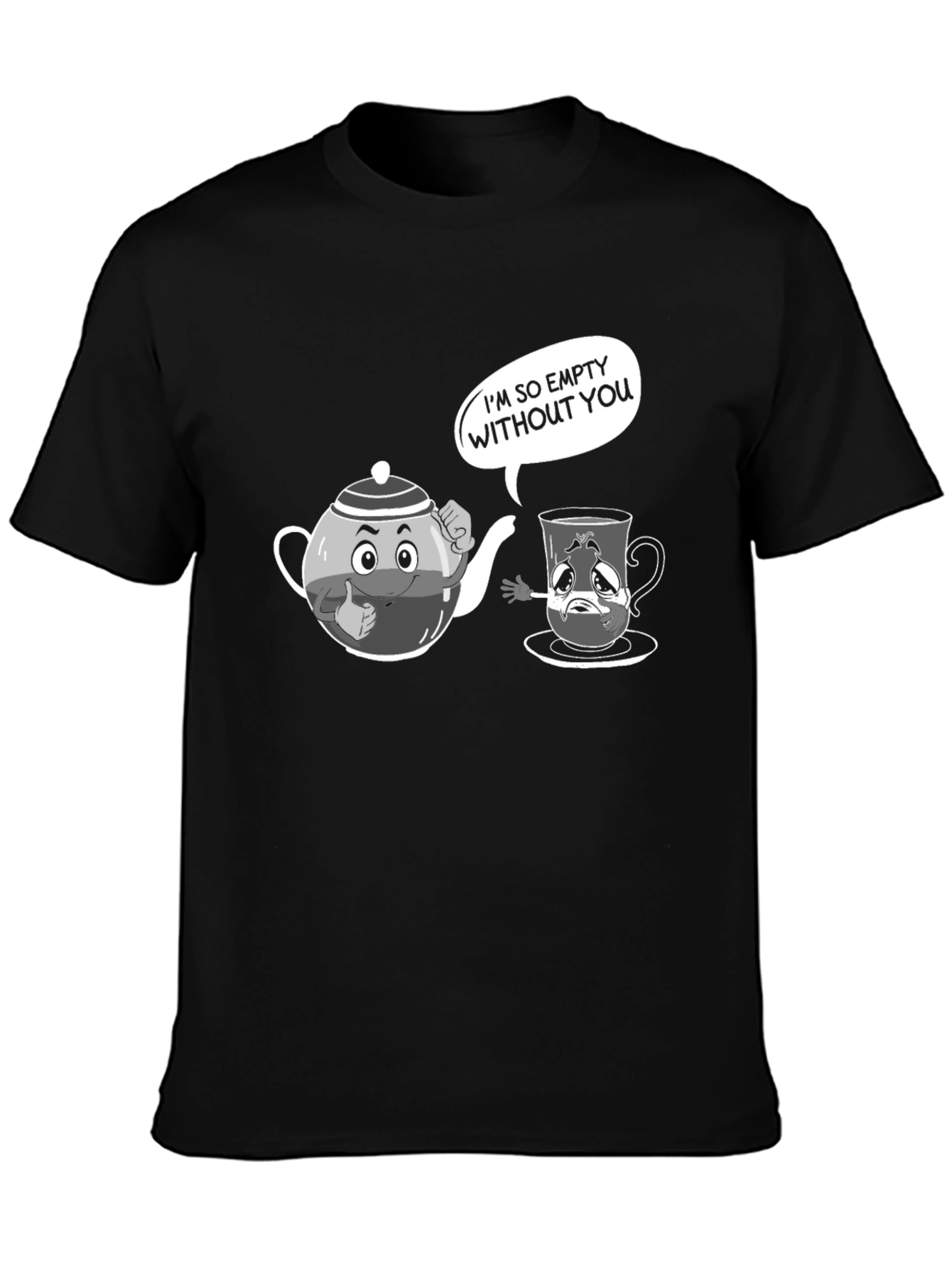 Black Empty Without You Graphic T-Shirt view 3