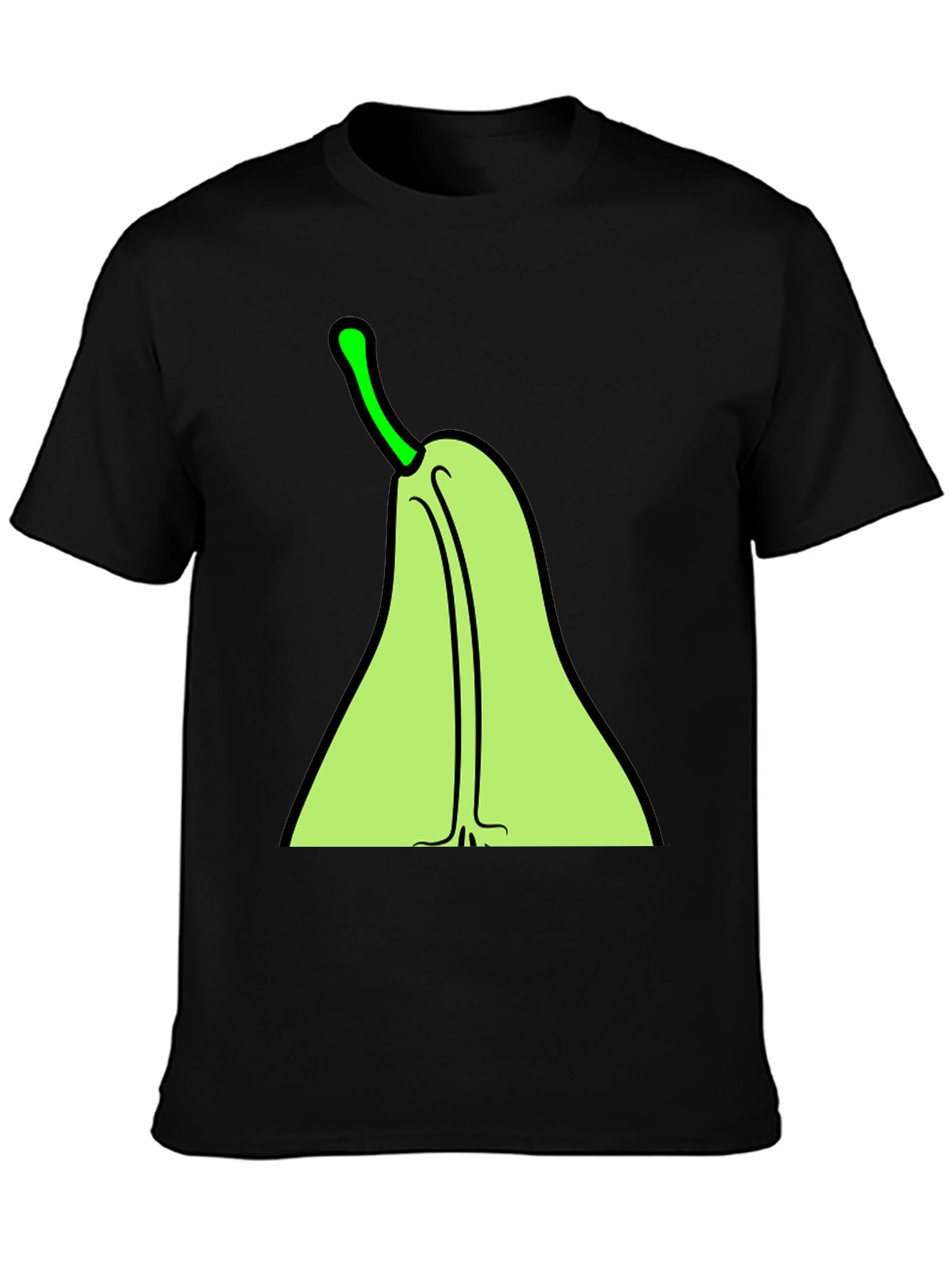 Black Pear Graphic Tee - Quirky Fruit T-Shirt view 3