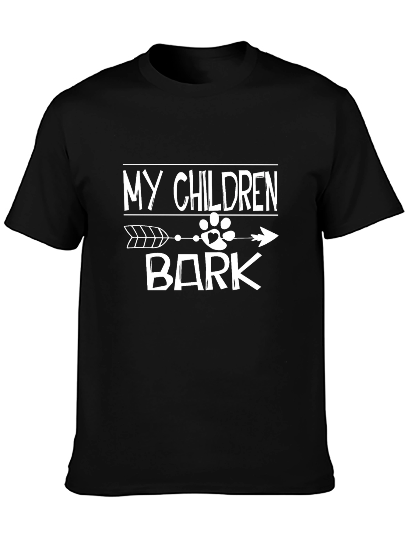 Black My Children Bark T-Shirt - Dog Lover Tee view 3