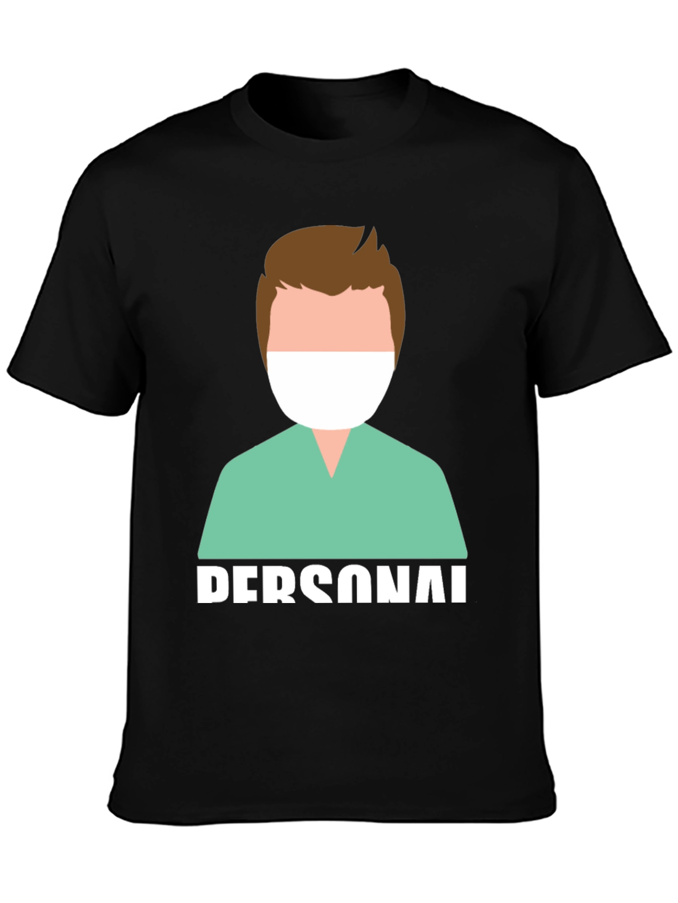 Black Personal Medical Staff T-Shirt view 3