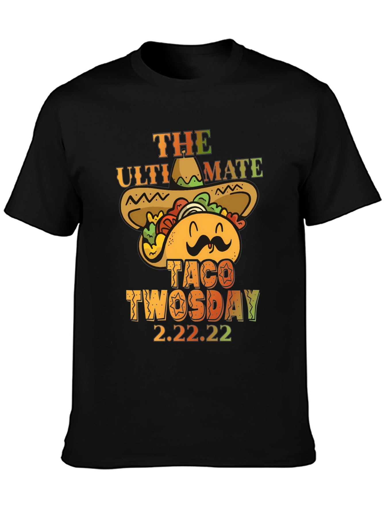 Black Ultimate Taco Twosday 2.22.22 Graphic Tee view 3