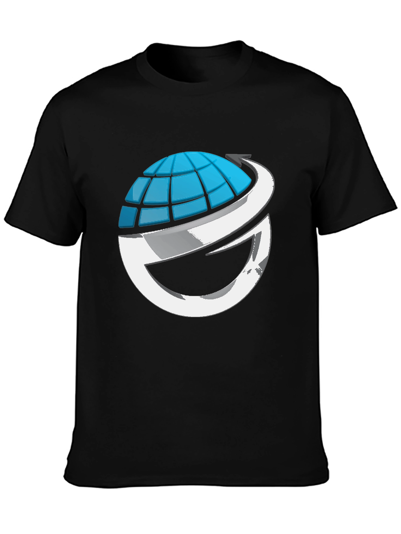 Black Global Vision Graphic Tee - Black Cotton Blend view 3