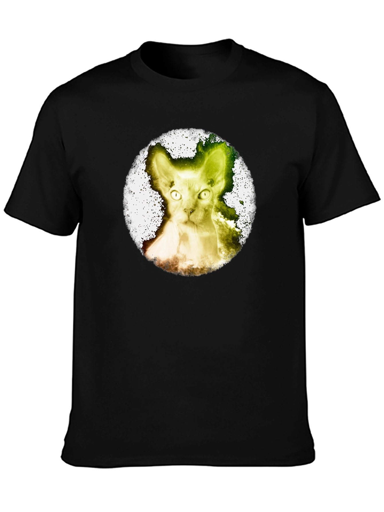 Black Sphynx Cat Graphic T-Shirt - Unique Design view 3