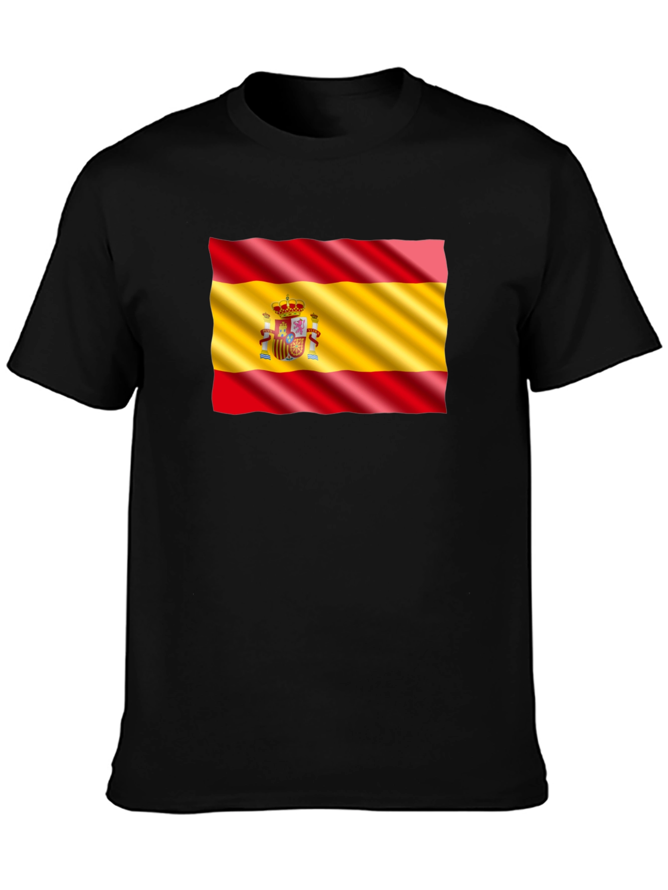 Spain Flag Graphic T-Shirt - Black - 3