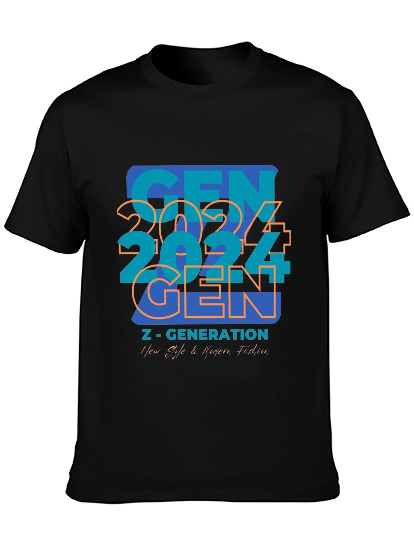 Black Gen Z Graphic Tee - New Age Fashion view 3